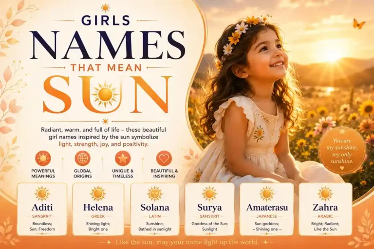 Girl Names That Mean Sun